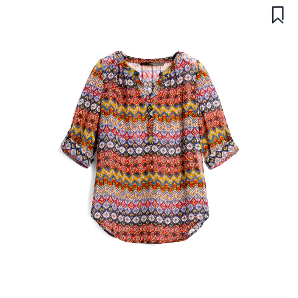 Zieler split neck blouse